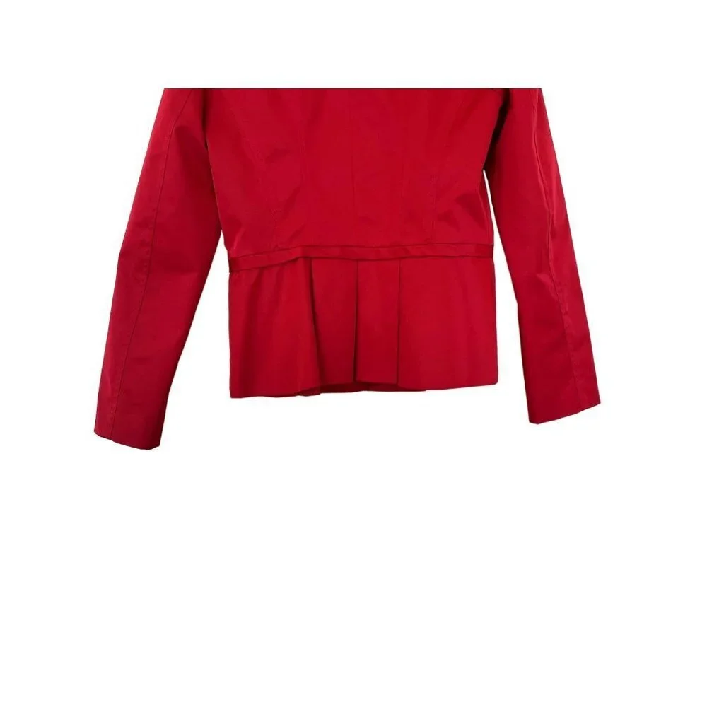 Cynthia Rowley Cherry Red Zip Up Blazer S